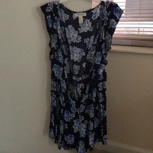 Blue floral romper